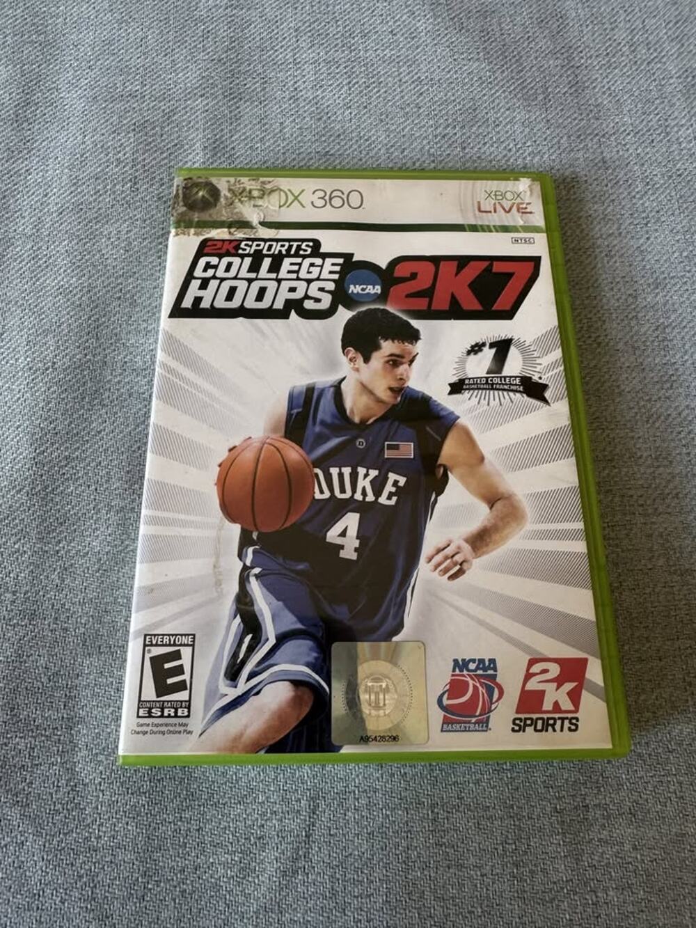 College Hoops 2K7 Xbox 360 2006 J.J. Redick Duke NCAA Basketball CIB